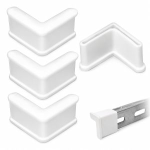 【COD&Fast Delivery】 4/8/12PCS Angle Steel End Caps Corner Protector Caps Rounded Edges Plastic Furniture Leg Caps  Waterproof Right Angle Blanking End Caps Storage Shelves