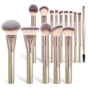 MAANGE 15Pcs Set Brush Makeup Kualitas Tinggi Kuas Foundation Kontur Eyeshadow Kuas Makeup Wajah 52412
