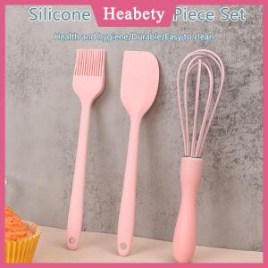 Heabety 3 cái bộ Silicone Baking Set bánh kem thìa scraper bếp hộ gia đình trứng Whisk thịt nướng dầu bàn chải tiện ích nhà bếp Nguồn cung cấp