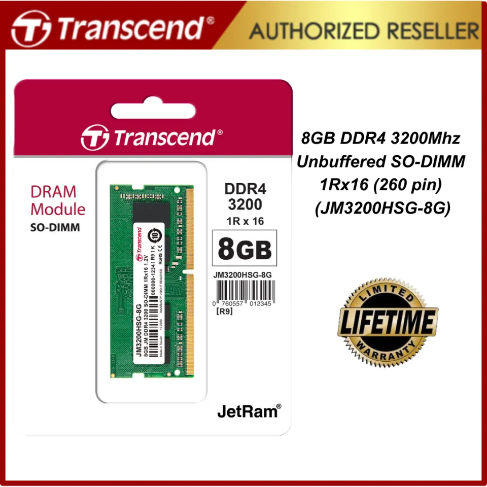 Transcend 32gb Transcend Ram Transcend 32GB 16GB 8GB DDR4 3200 SO