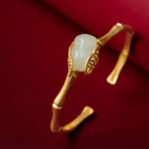 Sunrichh สร้อยข้อมือทองเข้มแมนดารินลายสีชมพูโทน