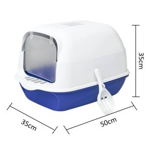 Large Litter Box With Odor Removal Enclosed Cat Litter Box   Kitten Cat Closed Flip Litter Box Flip