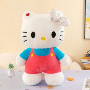 Cute KT Cat Plush Toy Kitten Doll Standing Version Cat Stuffed Doll Girl Bed Companion Pillow
