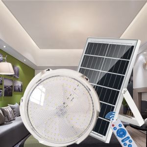 LED solar ceiling light solar light outdoor lampu solar tahan 24jam bedroom living room home indoor lighting Waterproof light lampu solar remote control garden/balcony Waterproof Aluminum alloy panel Solar-Power Lamp With Line Corridor light