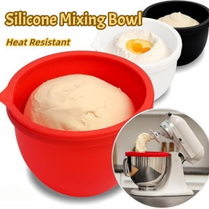 Kitchen Silicone Mixing Bowl Liners for Baking Heat-Resistant Deep Bowl Reusable Mixer Replacement Bowl