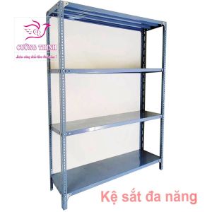 Kệ sắt đa năng 4 Tầng Cao 150cm x Dài 120cm x Rộng 30cm Kệ sắt V lỗ trưng bày. GIAO HÀNG HỎA TỐC TẠI TPHCM