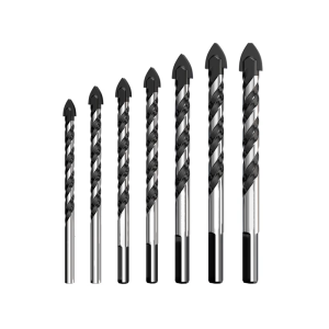 Durable Carbide Alloy Set Triangular Shank Drill Set For Tile Glass Ceramic Brick 3 12mm Multiple Sizes