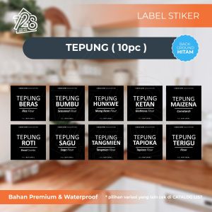(ISI 10 - 35 pcs) Label Stiker Bumbu Dapur Best Seller Anti Air / Waterproof Simpel dan Estetik Bahan Kue Gula Garam Kopi Saus Italian Herbs (HANYA STIKER)