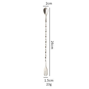 Stainless Steel Stirring Bar Spoon Coffee Juice Bar Cocktail Stick Milk Tea SuppliesDouble Head Stainless Steel Bar Appliances Cocktail Spoon Durable Kitchenware