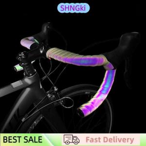 SHNGki Cycling Bicycle Handlebar Tape Light Reflective Bike Bar Tape Wrap Pu Leather