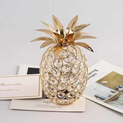 Crystal Nanas Pear Apple Pajangan Mewah Swarlovsky Pir/Nanas/Apel Ornamen Kristal Buah/Dekorasi Ruang Tamu Kristal