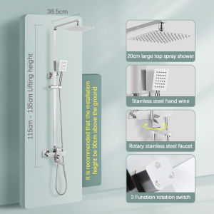 LA OPALA 4 in 1 High Quality Pressurized Shower Set Cold&Hot Shower Set Digital Temperature Display Shower Set with Faucet