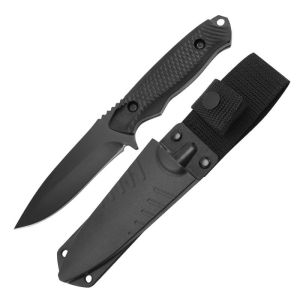 Black and Silver มีดพกพา มีดพกเดินป่า มีดดำน้ำ มีดใบตาย ยาว20ซม. แถมปลอกพลาสติก