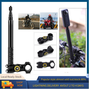 Motorcycle Camera Mount Holder Bike Bicycle Handlebar Bracket With Invisible Selfie Stick For Insta360 GoPro Smartphone