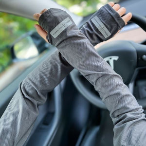 2pcs Arm Sleeve Gloves and Breathable Arm Sleeve Ice Sleeve Sunscreen Arm Gloves Anti Uv Gloves