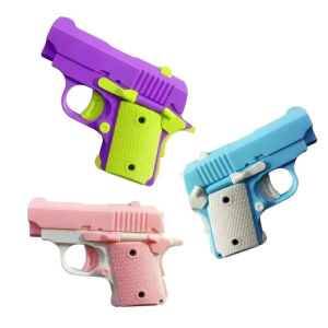 3D Printed Decompression Novelty Gravity Blaster Toy for Kids (Assorted Color)