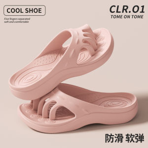 Free Shipping Five-Toe Separation Massage Slippers For Women Summer Home And Bathroom Use Non-Slip Split-Toe Design EVA Thick-Soled Slippers