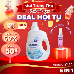 [TẶNG XỊT THƠM QUẦN ÁO] Mua 1 Chai Nước Giặt 3Kg Cao Cấp 6 IN 1 Hương COMFORT. Tặng Xịt Thơm Quần Áo. Tẩy Sạch Vết Bẩn Lưu Hương Thơm Lâu