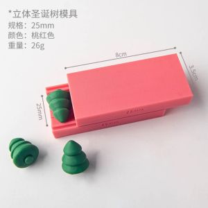 JIAXINXIN Handmade Christmas Tree Shaping Mold 15/20/25mm Rapid Forming Soft Clay Xmas Tree Mold Easy To Use Rolling Rubbing Polymer Clay Maker Potters