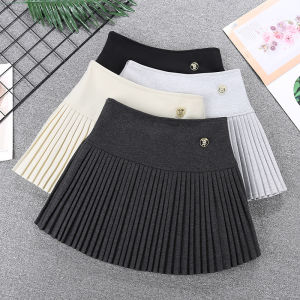 COD high-end woolen pleated skirt womens winter real shot small fragrant style high waist and thin anti-light Spice Girl skirt 83602026 new product