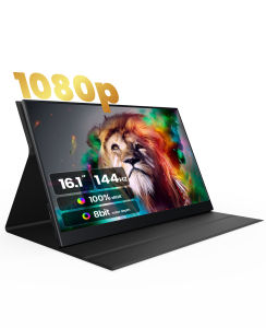 ZSCMALL portable monitor 16" 2.5K  2560x1600 QHD IPS Display 123% sRGB with Built-in Stand USB-C HDMI Eye Care External Second Screen for Mac Laptop Phone PS4/5 Xbox Switch