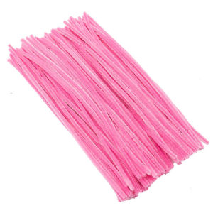 100Pcs Colorful Fuzzy Wire Set Flower Chenille Stems Handmade Bouquet Materials for DIY Plush Flower Handmade Materials for Gift