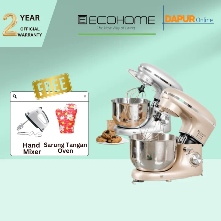 Ecohome Stand Mixer Mixser Roti Pengaduk Adonan Kapasitas Besar 6.5L ...