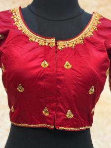women Elegant Bridal  Womens Readymade  Aari Heavy worked Blouse - Red