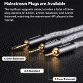 IcyMoon IEM Cable, 16 Core OCC+Silver Plated OFC Upgrade Cable,SPC in Ear Monitor Cable, Earphones Cables with 3.5/4.4mm Plug for ZS10 PRO 2 AS10 PRO ZSN PRO X EM6L (3.5mm with 0.78 2Pin). 