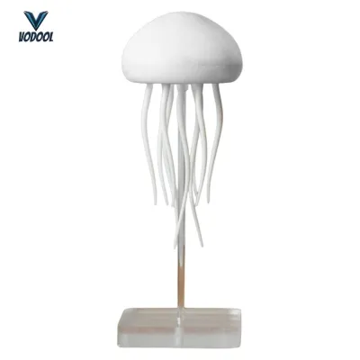 LED Smart Jellyfish Night Light Voice Control Type-C Charging Cartoon Jellyfish-Shape Night Light RGB Gradient Flexible Tentacles for Kids Bedroom Home Decor [Vodool Center]