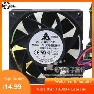 สำหรับพัดลมระบายความร้อน Delta PFB0948UHE ขนาด 9 ซม. 48V 0.8A ความเร็วสูงสำหรับอุปกรณ์อุตสาหกรรม การระบายความร้อนของเซิร์ฟเวอร์พาวเวอร์ซัพพลาย