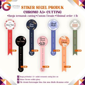 Cetak Stiker Segel label Produk kemasan Stiker makanan minuman Cutting Free Desain Template Custom Desain