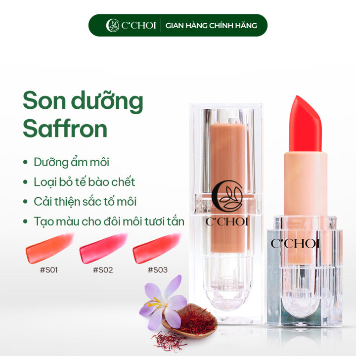 Son dưỡng có màu Saffron Color dưỡng ẩm, làm mềm và căng mọng môi ...