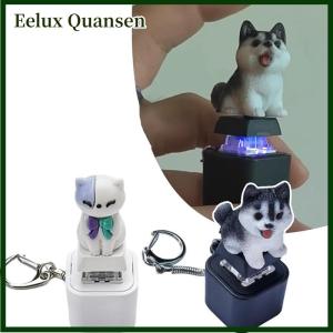 Eelux Bàn phím động đậy Keychain mèo động đậy đồ chơi có thể làm cho mèo âm thanh Keychain sạc căng thẳng thuốc giảm với đèn