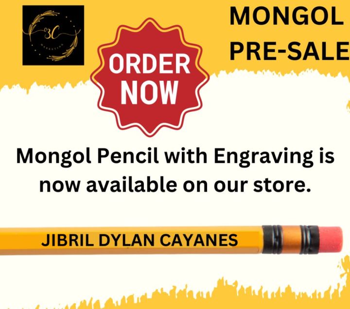 Personalized Original Mongol #2 & XL Engrave Pencil, Authentic w ...