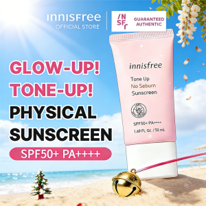 🌙 INNISFREE Tone Up No Sebum Sunscreen 60ml - Matte Tinted Sunscreen Makeup Base