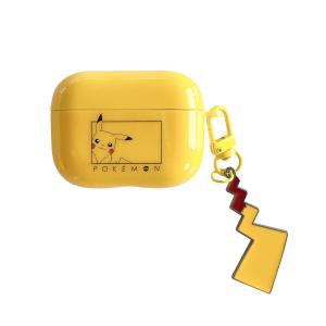适用于Pikachu AirPods case cover shiny yellow border cute cartoon pattern fit for AirPods 1/2/3 / 4 / Pro / Pro2 and airpods4 made of soft rubber audio accessories case cover