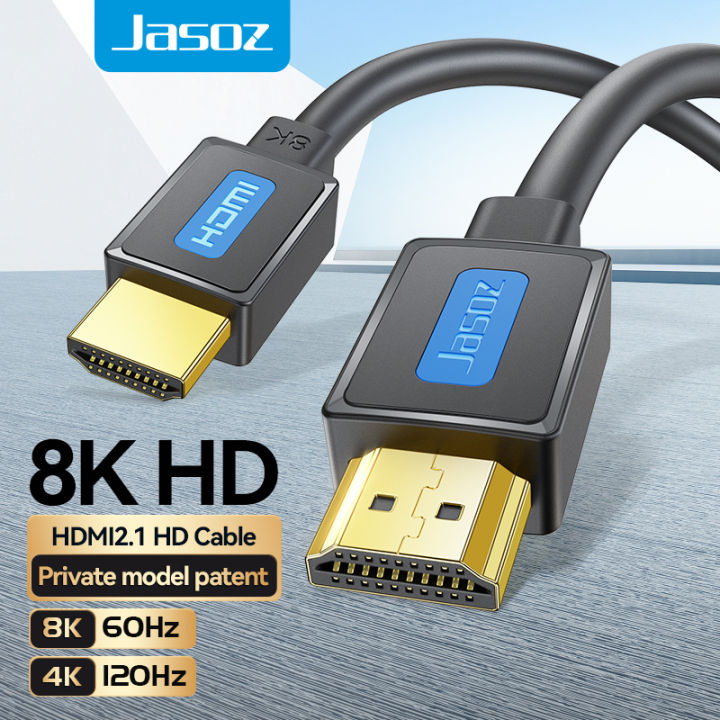 Jasoz Hdmi to Hdmi Cable 4K 120Hz Ultra HD 8K HDMI Gaming 48Gbps Video  For Pc to Monitor Ps4 Ps5 Tv Nintendo Switch Lazada PH