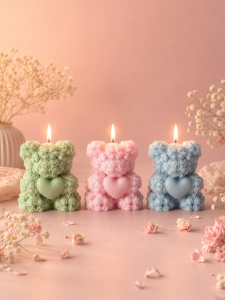 Best Selling 3D Mini Bear Candle Souvenir | Textured Scented Bear Candle | Cute Aesthetic Gift
