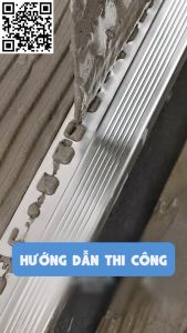Nẹp góc vuông chống trượt nẹp nhôm chống trơn nẹp tam cấp thanh dài 2m7