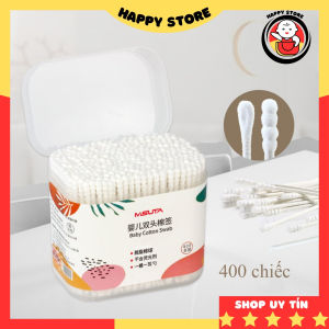 Tăm bông cho bé sơ sinh 2 đầu V - Coool hộp 200 que Misuta 200/400 que Happy Store