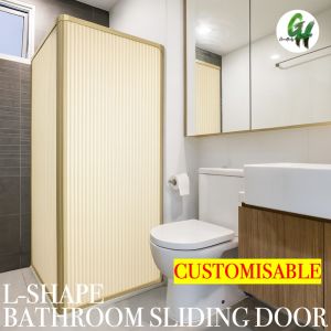 ⭐SG GREATHELP⭐CUSTOM SIZE Bathroom Separator Toilet Shower Screen Sliding Panel HDB BTO Toilet Panel Dry Wet Separator