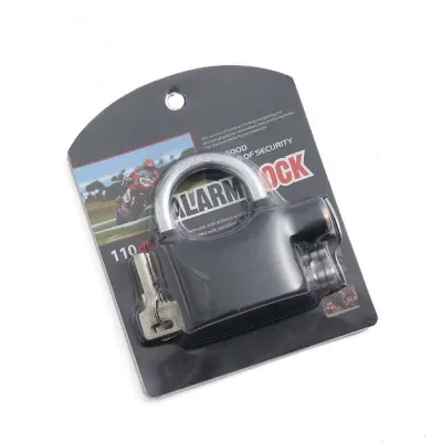ORIGINAL LOCK WITH ALARM PADLOCK LOCK FOR MOTORCYCLE LOCK FOR BIKE ALARM PADLOCK FOR DOOR/MOTOR/BIKE/CAR 110DB ANTI-THEFT SECURITY LOCK SET WITH BATTERIES ALARM LOCK METAL LOCK ANTI THEFT WITH SMART ALARM SIREN MOTION SENSOR LOCK FOR DOOR WITH K