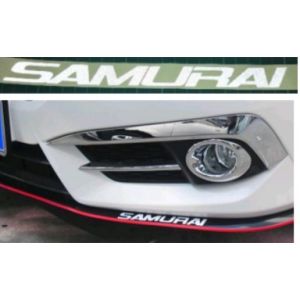 Ready Stock SAMURAI Rubber Skirt Carbon Black 3M Car Front Lip Bumper Rubber Protector Guard (255cm) Universal frame