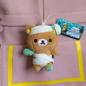 YF Rilakkuma Plushie Halloween Limited Edition Cute Plush Pumpkin Bear Bag Charm FY