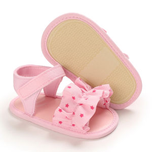 Pink Color Theme Christening baby Shoes for 1 Year Old Newborn Baby Baptismal Shoes for Girl Kid