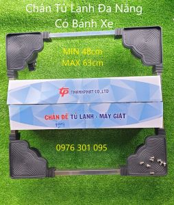 Chân Kê Tủ Lạnh - Máy Giặt INOX Đa Năng ( Có Bánh Xe Di Chuyển )
