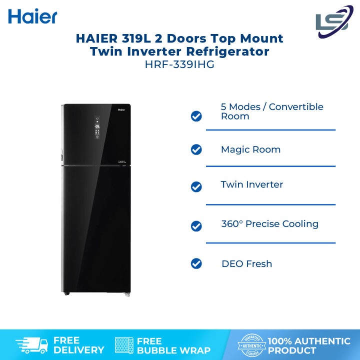 HAIER 319L 2 Doors Top Mount Twin Inverter Refrigerator HRF339IHG
