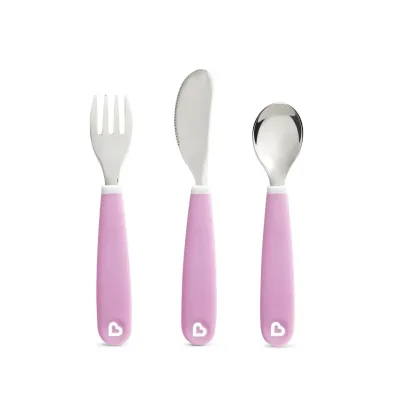 Munchkin Splash Toddler Fork Knife & Spoon Set (2 Colors)