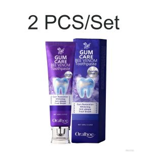 Kem đánh răng chứa nọc ong: giúp làm trắng răng phục hồi nướu bảo vệ men răng giảm ê buốt cải thiện tình trạng mảng bám và vết ố mang lại hơi thở thơm mát.